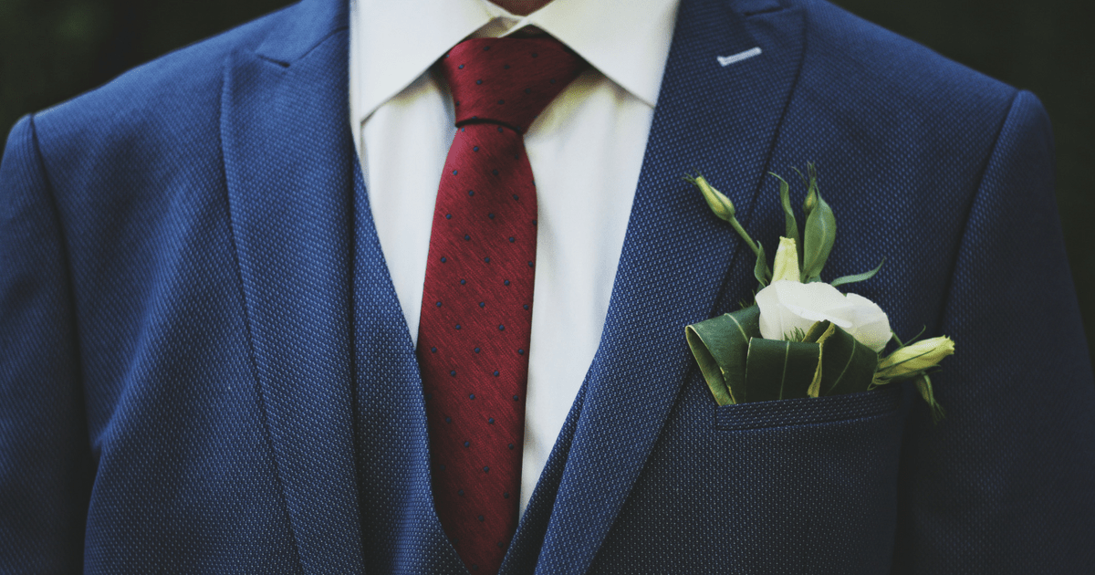 Blue Suit and Black Shoes