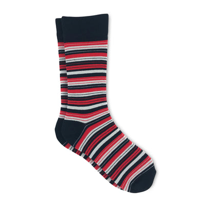 Red and black striped socks