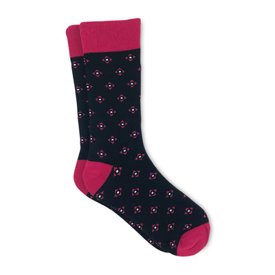 Men's pink star socks