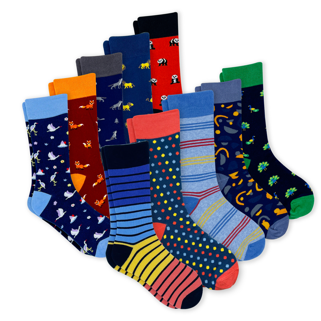 white christmas dresses Men's Bold Designer Dress Socks 6 Pack– Mio Marino main image 1