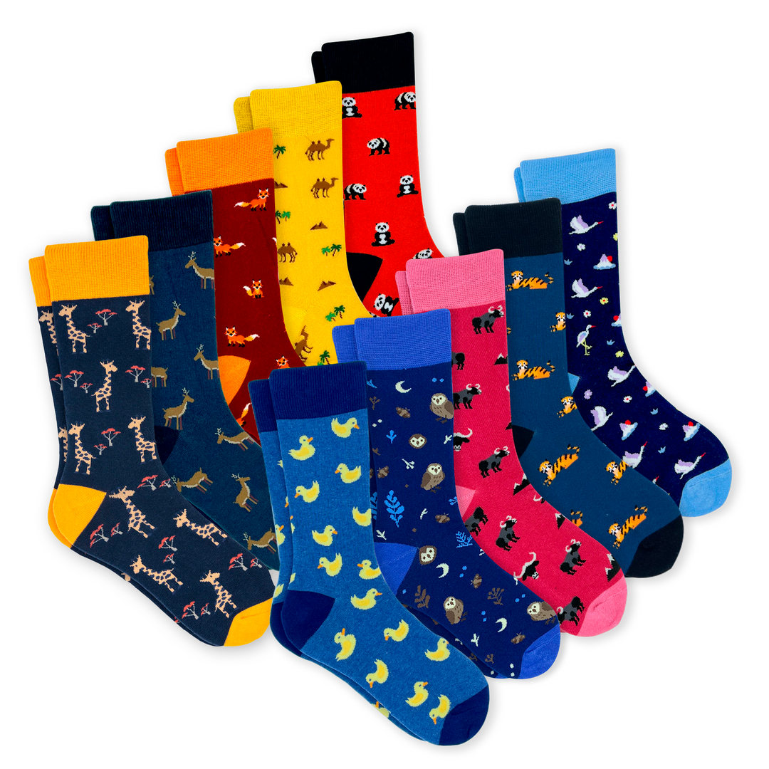 Men's Crazy 10 Pack Funky socks – Society Socks - Main Image