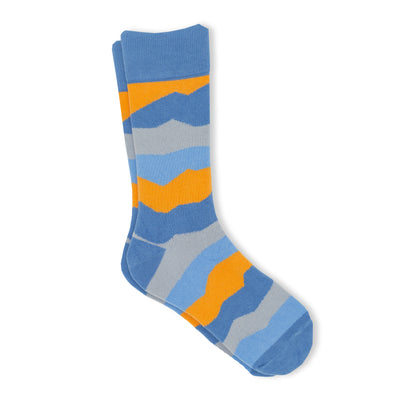 Blue and orange men's socks