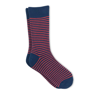 Pink and blue striped socks