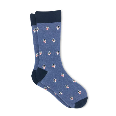 Men's blue astronaut socks